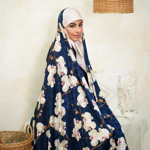 چادر ژاکارد اندونزی طرح گل ارکیده