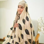 چادر ژاکارد اندونزی طرح برگ