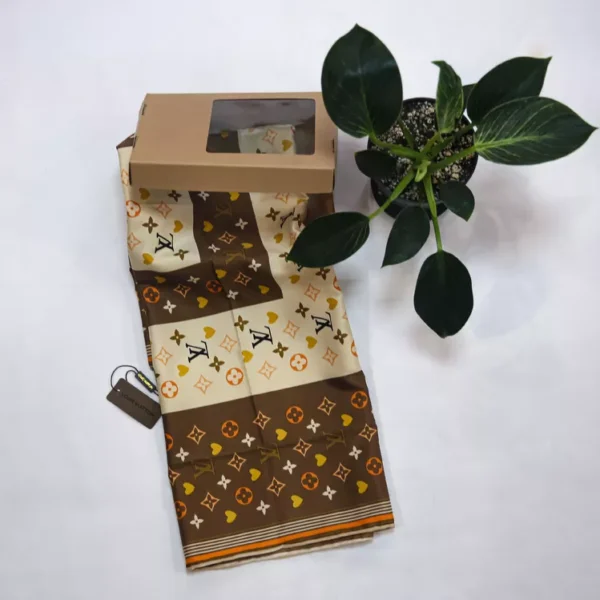 روسری ابریشم توییل ترک طرح LOUIS VUITTON